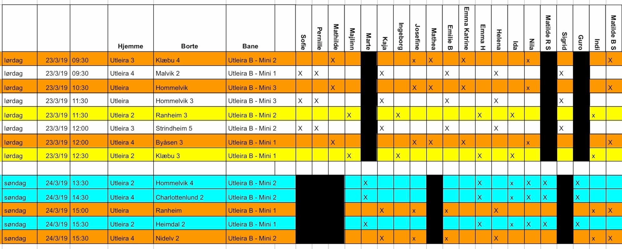 Kamper 23 og 24/3